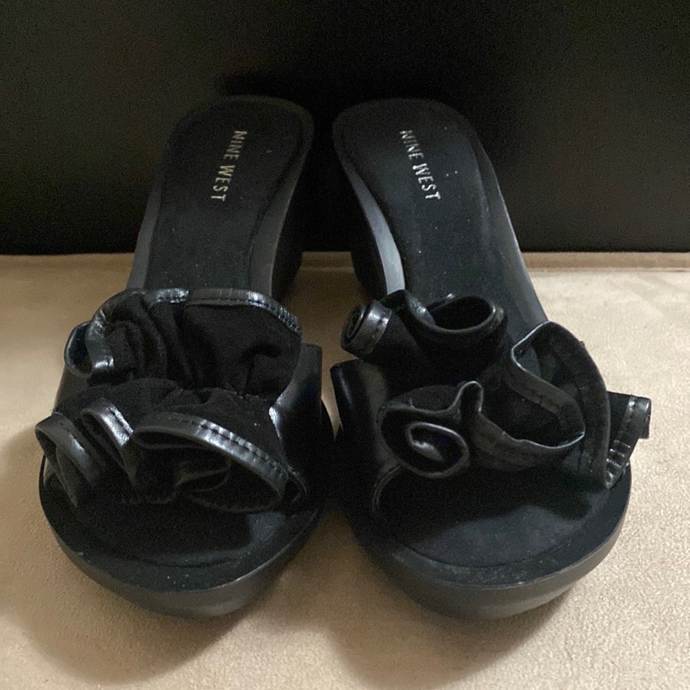 Brand New Black Nine West Wedges